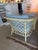 Chippendale 1980s Ficks Reed Chair and Ottoman Pineapple Distressed Bamboo For Sale - Image 3 of 4