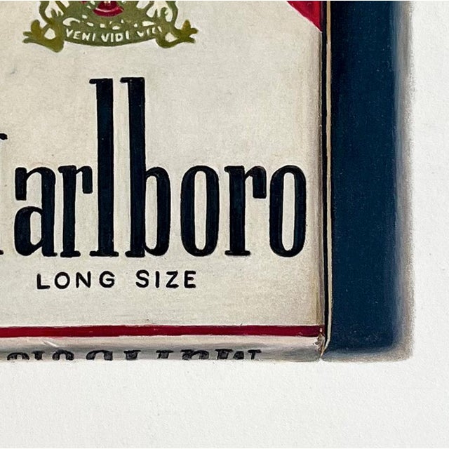 'Marlboro Red' Original Framed Drawing For Sale - Image 4 of 6