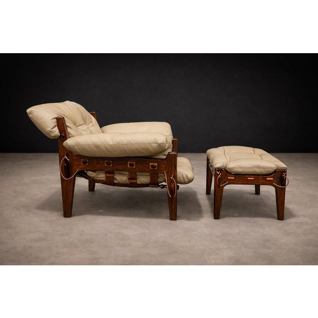 “Moleca” Lounge Chair with Ottoman in Rosewood & Leather, Sergio Rodrigues, 1963, Brazil - Lot 214-346 For Sale - Image 11 of 17