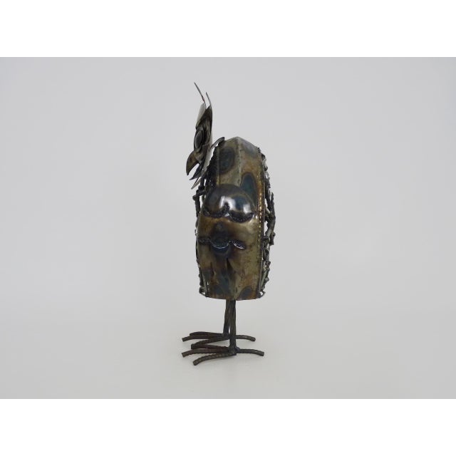1970s Large Brutalist Zoomorphic Metal Owl Sculpture, 1970s For Sale - Image 5 of 10