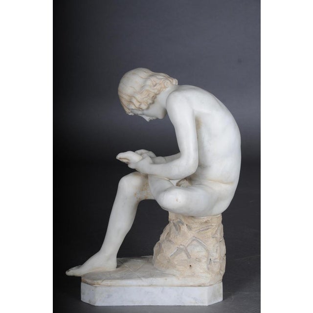 20th Century Marble Sculpture of Thorn Extractor Spinario For Sale - Image 9 of 18