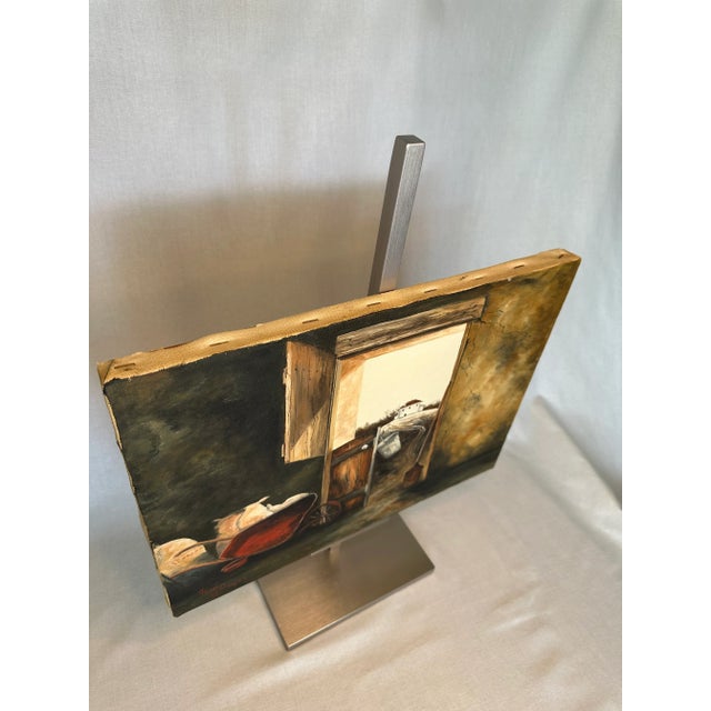 Americana Farmhouse Still Life Original Oil Painting on Canvas For Sale - Image 9 of 12