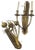 Brass Wall Light Sconces, Set of 2 For Sale