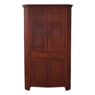 Antique Mid 19th Century Primitive Corner Cabinet For Sale