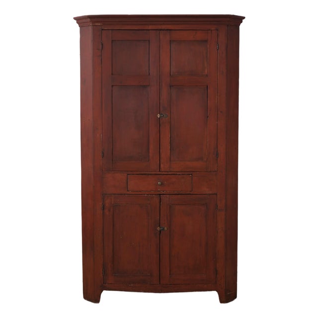 Antique Mid 19th Century Primitive Corner Cabinet For Sale