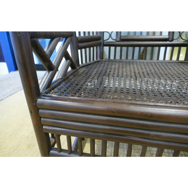 Wood 1960s Bamboo Cane Chairs - a Pair For Sale - Image 7 of 10