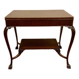 Vintage Two-Tier Mahogany Chippendale Style Side Table For Sale