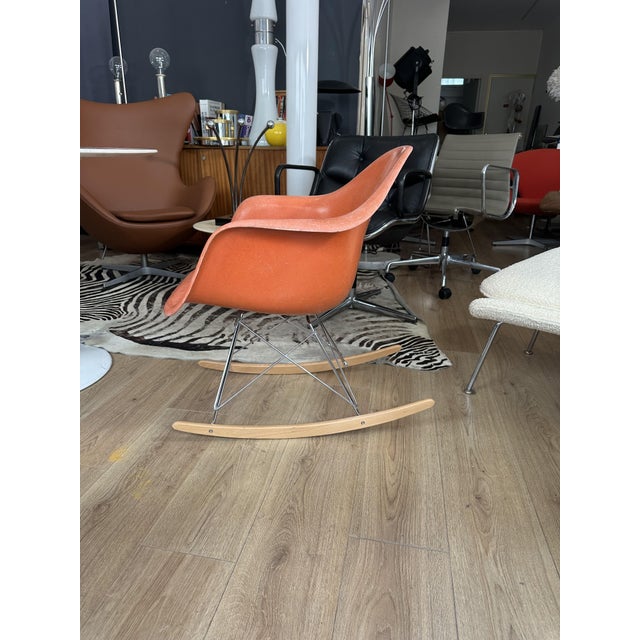 Fiberglass Rocking Armchair by Charles and Ray Eames, 1970s For Sale - Image 6 of 9