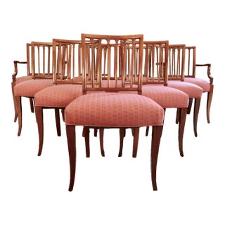 Early 20th Century Regency Style Mahogany Dining Chairs - Set of 10 For Sale