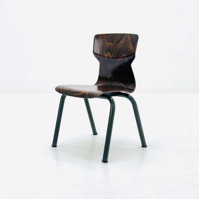 Industrial Children's School Chair in Plywood by Galvanitas & Eromes, 1960s For Sale - Image 11 of 11