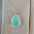 Persian Turquoise Diamond Pendant With Chain 17" 14k WG 9.9 TCW Certified For Sale - Image 10 of 18