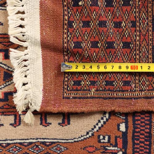 Brown Vintage Bukhara Rug, Pakistan For Sale - Image 8 of 9