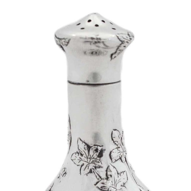 Sterling Silver Art Nouveau Salt Shakers - A Pair For Sale - Image 4 of 8