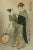 Mid-Century Modern Vintage Mid Century Japanese Woodblock Women With Lantern Print For Sale - Image 3 of 3