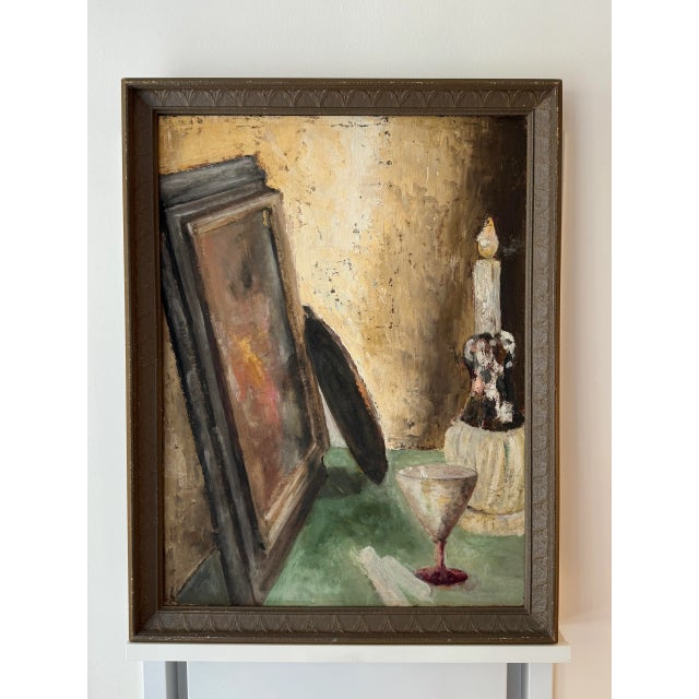 Antonia J. Greene, (1881 - 1957, US/Germany), presents a captivating 1920s still life in oil on board, measuring 26.5" H x...
