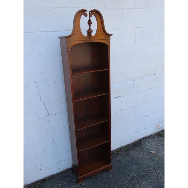 Early 1900s Rockford Tall Narrow Bookcase Display Shelving Cabinet 6357 For Sale - Image 15 of 18