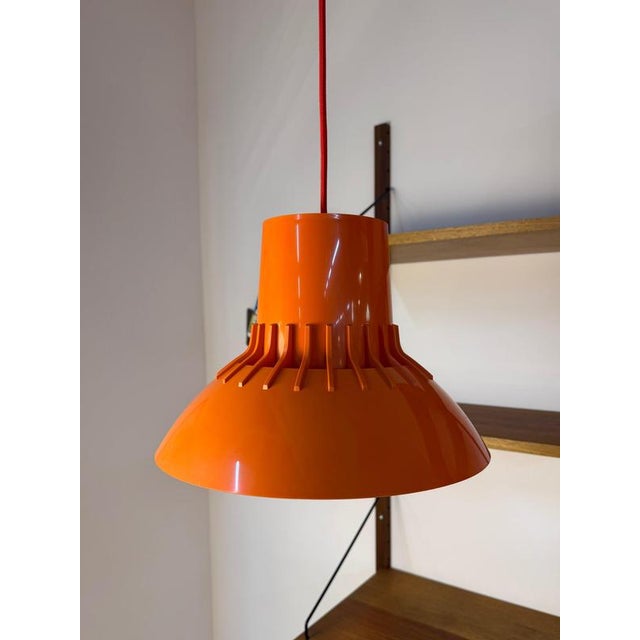 Orange Plastic Solar Pendant Lamp by Svend Middelboe for Nordisk Solar For Sale - Image 11 of 11