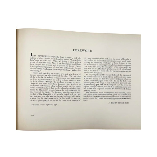 1930s Cross Country With Hounds f.a. Stewart 1937 Hardcover Fox Hunting Sporting Book For Sale - Image 5 of 12