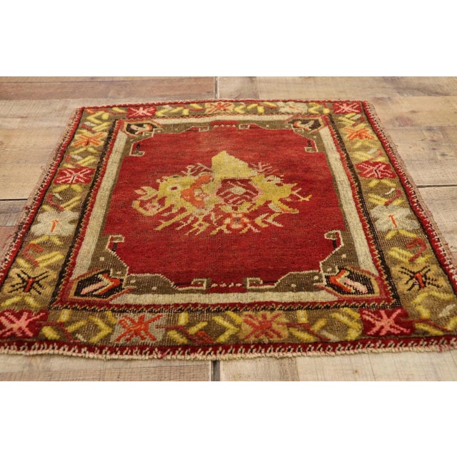 Textile Vintage Turkish Yastik Rug - 02'02 X 02'03 For Sale - Image 7 of 8