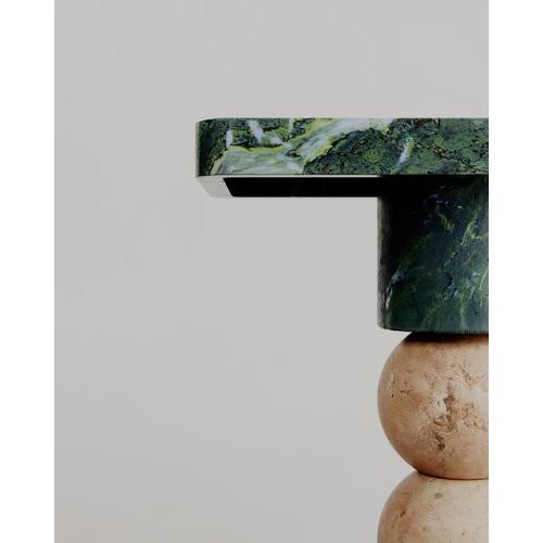 Limited Edition, Stacked Spheres Walnut Marble Perle Console by Esther Knopfler For Sale - Image 12 of 14