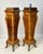 Pair of Mid-20th Century French Rococo Style Marquetry & Ormolu Pedestals With Green Marble Tops For Sale - Image 14 of 16