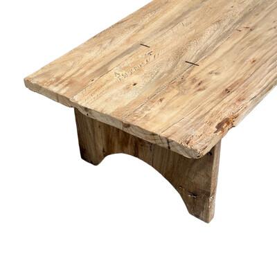 This vintage coffee table is handcrafted from rustic reclaimed wood, giving it a warm, weathered look full of natural...