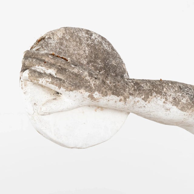 Stone Vintage Garden Limestone Sculpture of Discus Thrower, Denmark Circa 1910 For Sale - Image 7 of 11