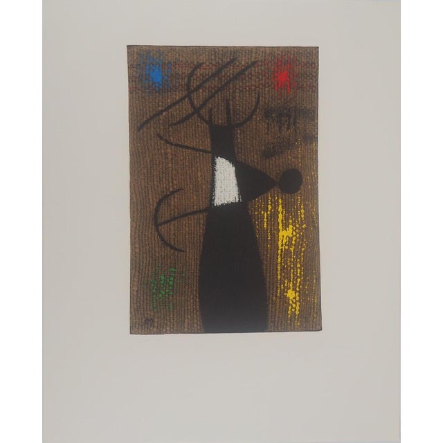 Joan Miró (1893-1983) Maternity, Woman and Child Color lithograph after a painting by the artist Signed in the plate On...