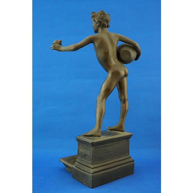 Vincenzo Gemito, Art Nouveau Nude Sculpture of Water Carrier with a Fountain, Late 1800s, Bronze For Sale - Image 6 of 18