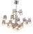 Large Cubic Chrome and Acrylic Glass 17-Light Chandelier by Gaetano Sciolari, Italy, 1960s For Sale