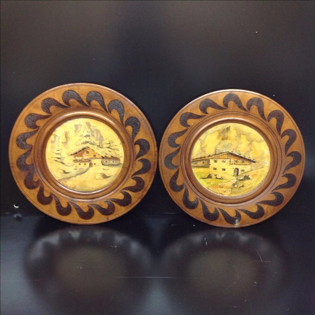 Mid Century Hand Made Wood Chargers. M Muschek 1952.