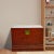 Asian 1900s Red Antique Trunk For Sale - Image 3 of 12