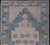 Measures: 2'4 x 3'7 Modern Turkish Oushak Rug -Blue and Beige Geometric Patterns 2'4" X 3'7". Keivan Woven Arts / Rug /...