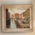 A fine mid-century original oil painting on canvas depicting a canal side marketplace in Venice, Italy. Beautifully...