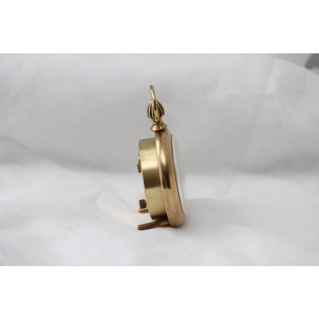 1960s Gold Pocket Watch Desk Clock, 1960s For Sale - Image 5 of 17