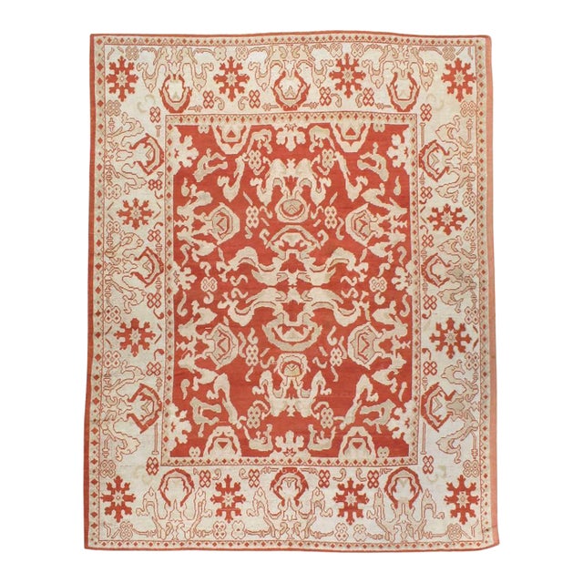 Galerie Shabab Collection Early 20th Century Turkish Oushak Room Size Carpet For Sale
