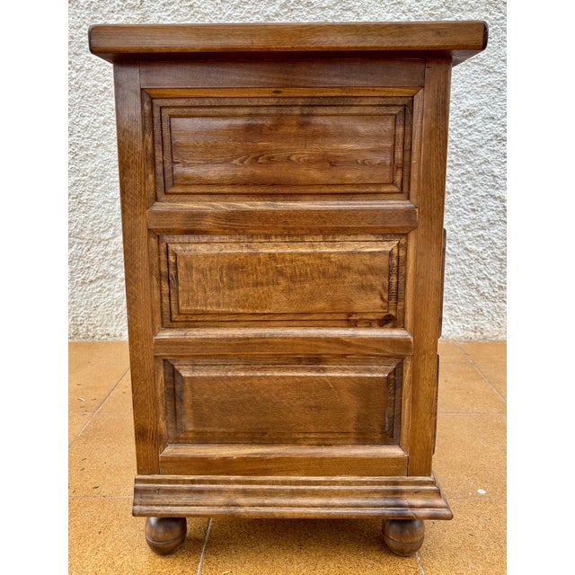 Brown Spanish Castilian Solid Wood Chest of Drawers, Mid 20th Century For Sale - Image 8 of 11