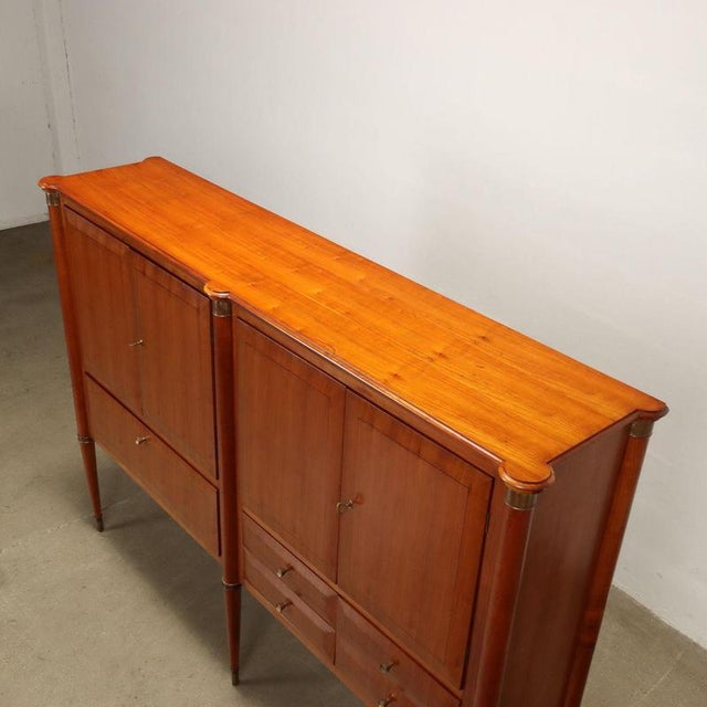 Cherry & Brass Sideboard, 1950s For Sale - Image 10 of 12