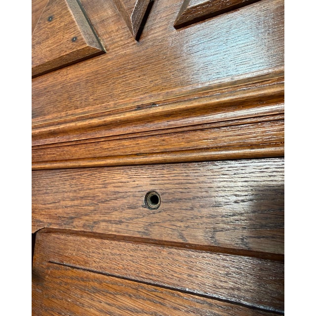 Antique Oak Entrance Hall Wardrobe, 1890s For Sale - Image 9 of 10