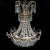 This prism chandelier has a height of 65 cm. There are six candle devices. The body was made of brass. Electrification...