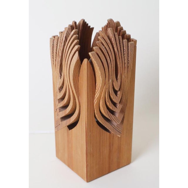 Wood Mid-Century Modern Swedish Sculptural Pine Table Lamp, 1970s For Sale - Image 7 of 13