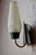Mid-Century French Modernist Wall Sconces in Black and Gilt Metal and Printed Glass, 1950s, Set of 2 For Sale - Image 10 of 11