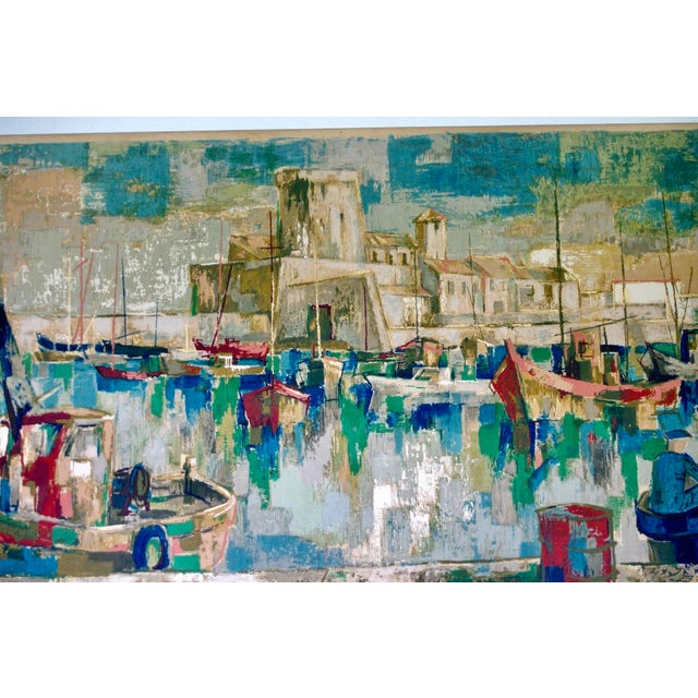Robert Debieve, Fort de Socoa in Saint-Jean-de-Luz, 1950s, Screen Print on Fabric For Sale - Image 8 of 9