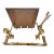 Turn of the century antique brass fireplace accessory set. Set includes: • a large, rectangular mesh panel with a black...