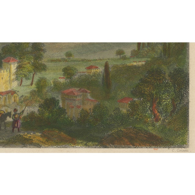 After Bartlett, Bosporus View with Beil-Gorod Fort, 1839, Steel Engraving For Sale - Image 6 of 10