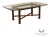Chinese Chippendale Style Glass Top Mahogany Dining Table For Sale