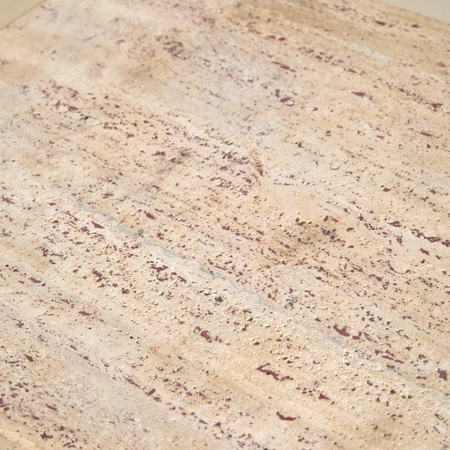 Italian Travertine Pedestal with Stepped Base, 1970s For Sale - Image 9 of 11