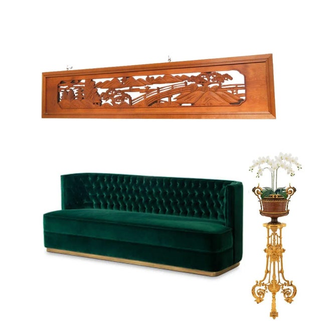 Buddhist Altar Divider Japanese Wood Hand-Carved Panel Ranma Artisan Signed Openwork Transom Window For Sale - Image 9 of 10