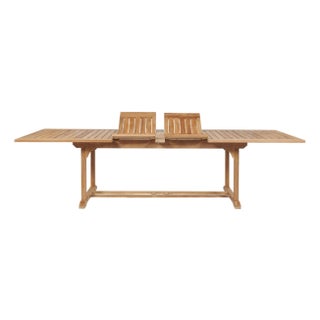 Hi Teak Ihland Extendable Outdoor Dining Table For Sale