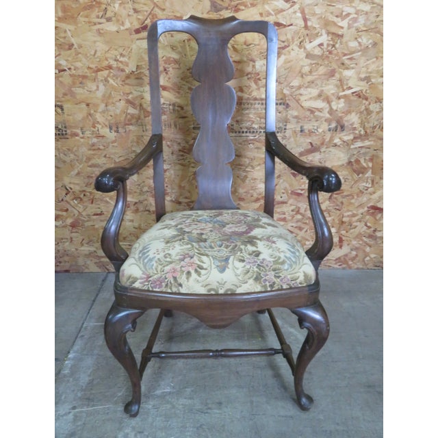 Italian Queen Anne Style Dining Chairs - Set of 6 For Sale - Image 4 of 8